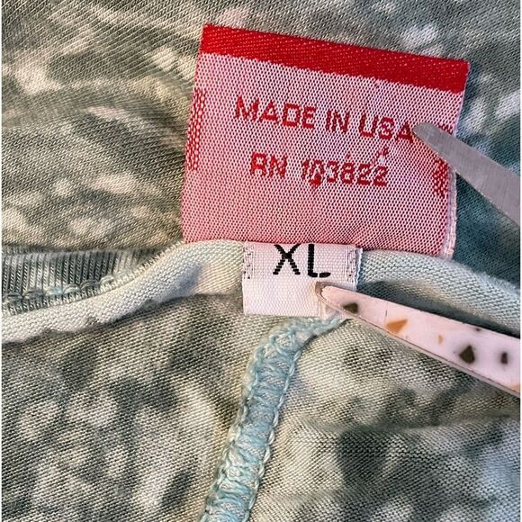 Glima Batik V-Neck Tunic Handkerchief Hem XL - Picture 6 of 6